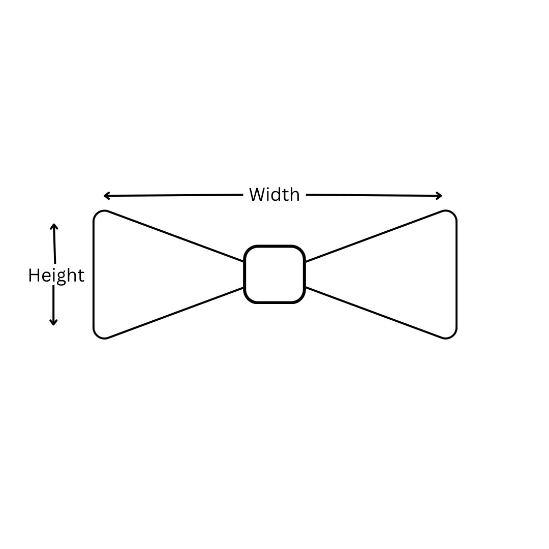 pet bow tie measurement schema 