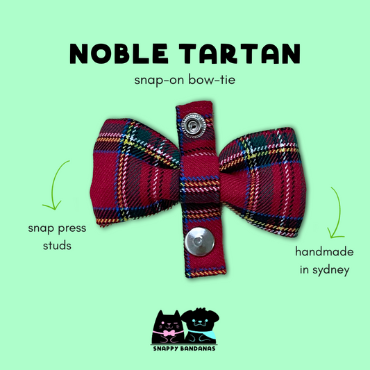 Red tartan pet bow tie dog bow tie cat bow tie