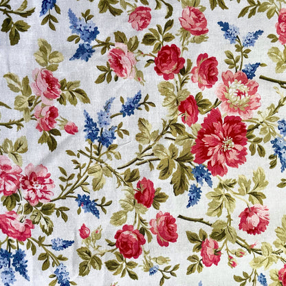 white and floral print fabric 